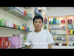 Métal saisonnier Tin Container With Lid de Tin Containers Large Circular Gift de rond de vacances