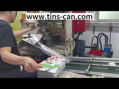 Conteneur fait sur commande promotionnel de Tin Can Christmas Ball Tin avec l'emballage de cadeau de cintre de ruban