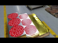 Emballage actuel de vacances de Tin Serving Tray Christmas Design de rond de cru